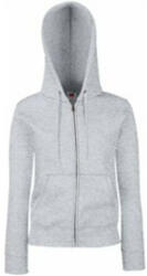 Fruit of the Loom FU84 zipzáras kapucnis Női pulóver, LADY FIT HOODED JACKET, Heather Grey - XL (FU841509)