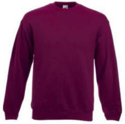 Fruit of the Loom F41 kereknyakú pulóver, SET-IN SWEAT, Burgundy - L (F410808)