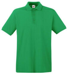 Fruit of the Loom FU21 galléros piké póló, PREMIUM POLO, Kelly Green - M (FU211407)