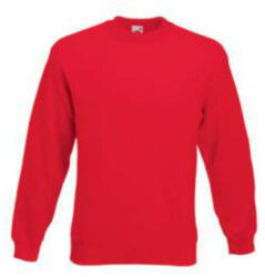 Fruit of the Loom F41 kereknyakú pulóver, SET-IN SWEAT, Red - XL (F410509)