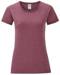 Fruit of the Loom FN63 rövid ujjú Női póló, LADIES ICONIC 150 T, Heather Burgundy - S (FN635306)