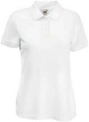 Fruit of the Loom F68 galléros Női póló LADY-FIT 65/35 POLO, White - S (F680106)