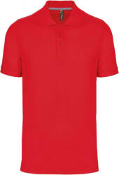 Designed To Work WK274 galléros férfi piké póló, Red (wk274re)