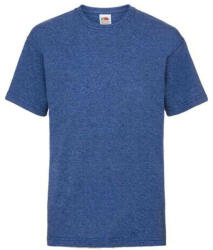 Fruit of the Loom F37 környakas gyerek póló, Kids Valueweight T, Retro Heather Royal - 14/15 (F374916)