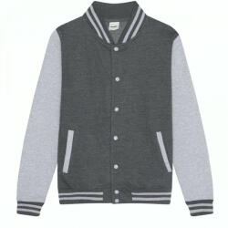 Just Hoods AWJH043 patentos, vastag férfi pulóver, Charcoal/Heather Grey-R-m (awjh043ch-hgr-R-m)