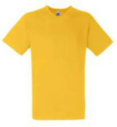 Fruit of the Loom F08 V-nyakú pamut póló, VALUEWEIGHT V-NECK T, Sunflower (F082006)