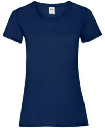 Fruit of the Loom FU78 Női környakas póló, LADY-FIT VALUEWEIGHT T, Navy - S (FU780406)