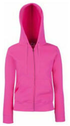 Fruit of the Loom FU84 zipzáras kapucnis Női pulóver, LADY FIT HOODED JACKET, Fuchsia - 2XL (FU842810)