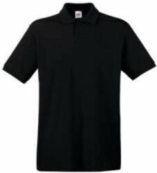 Fruit of the Loom FU21 galléros piké póló, PREMIUM POLO, Black (FU210306)