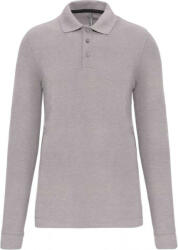 Designed To Work WK276 hosszu ujjú férfi piké póló, Oxford Grey (wk276oxg)