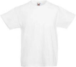 Fruit of the Loom F37 környakas gyerek póló, Kids Valueweight T, White - 7/8 (F370103)