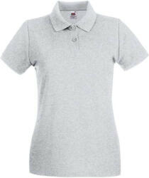 Fruit of the Loom FN01 Női galléros póló, LADY FIT PREMIUM POLO, Heather Grey - S (FN011506)