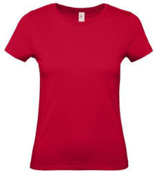 B&C B54E Női rövid ujjú póló, deep red - M (BB54E5507)
