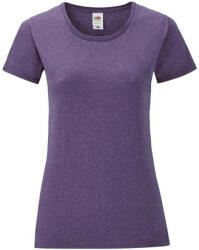 Fruit of the Loom FN63 rövid ujjú Női póló, LADIES ICONIC 150 T, Heather Purple - XL (FN633809)