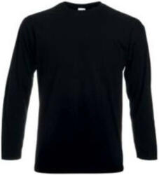 Fruit of the Loom F07 hosszú ujjú póló, VALUEWEIGHT LONG SLEEVE T, Black - XL (F070309)