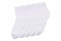 Mr. Pamut férfi köztes szárú zokni, 5 páras csomagban, fehér-39-42 (MP3003-39)