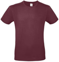 B&C B02E unisex rövid ujjú póló, burgundy - XL (BB02E0809)