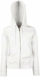 Fruit of the Loom FU84 zipzáras kapucnis Női pulóver, LADY FIT HOODED JACKET, White - XL (FU840109)