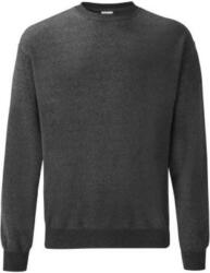 Fruit of the Loom F41 kereknyakú pulóver, SET-IN SWEAT, Dark Heather Grey - L (F416708)