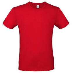 B&C B02E unisex rövid ujjú póló, red (BB02E0506)