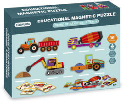  2IN1 mágneses puzzle - munkagépek, 75 db (321002173)