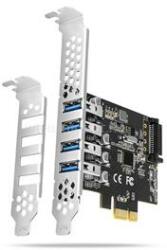 AXAGON PCEU-43RS 4db USB 3.2 gen1 portos PCI-Express kártya (PCEU-43RS) (PCEU-43RS)