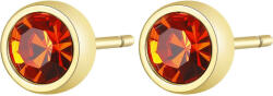 S`Agapõ Aranyozott acél fülbevaló piros kristályokkal CLICK SCK28
