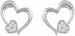 Preciosa Romantikus ezüst fülbevaló cirkónium kövekkel Tender Heart Preciosa 5335 00