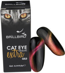BrillBird - Cat Eye - EXTRA GÉL LAKK - Macskaszem effekt Gel&Lac - GOLD - 4ml