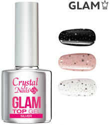 Crystal Nails - GLAM TOP GEL - SILVER - 4ML