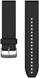 Garmin Curea Garmin QuickFit 22mm, silicon, negru, cataramă argintie (Fenix 7/6/5, Epix 2)