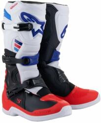 Alpinestars Tech 3 Boots White/Bright Red/Dark Blue 40, 5 Motoros csizmák