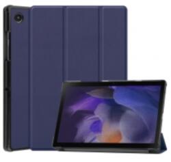  Triple Folding bőrhatású támasztós fliptok Samsung X200, X205 Galaxy Tab A8 10.5 2021-hez sötétkék