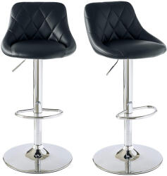 Timelesstools 2 buc scaune de bar cu spatar, in doua culori-negru (HOP1001126-1)