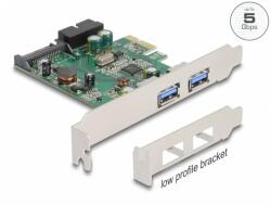 Delock PCI Express la 2 x USB 3.2 Gen1-A + pin header 19 pini LPFF, Delock 90096 (90096)