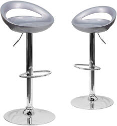 Timelesstools 2 buc scaune de bar Kitti, mai multe culori-argintiu (HOP1001244-5)