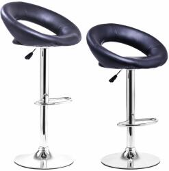 Timelesstools 2 buc scaune de bar in doua culori-negru (HOP1000877-1)
