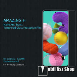 Nillkin SAMSUNG Galaxy A51 (SM-A515F), Galaxy A51 5G (SM-A516F), NILLKIN Amazing H üvegfólia, 0, 33mm, 9H, Sík részre