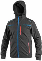 CXS Geacă softshell pentru bărbați CXS NORFOLK - Neagră / albastră / roșie | 3XL (1230-109-817-97)