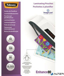 Fellowes Meleglamináló fólia, 80 mikron, A5, fényes, 100 db, FELLOWES (5306002) - alter
