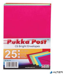 PUKKA PAD Boríték, C6, szilikonos, PUKKA PAD "Bright", vegyes színek (9061-ENV) - alter