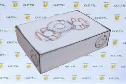 Szidibox Karton Süteményes doboz, tortadoboz, fánk mintás, ételcsomagolás 31x22x8cm P9701 (SZID-01270)