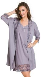 MEDIOLANO Микрофибърен халат в сив цвят stella 05090eh-68609-szary - Сив, размер s/m