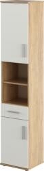Mobikon Dulap mdf natur stejar sonoma alb mat Lessy 38x35x191 cm (0000355493) Garderoba