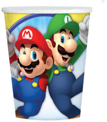 Amscan Pahare de hârtie - Super Mario 250 ml 8 buc