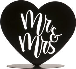 Dekora Decor tort de nuntă - Mr & Mrs negru 14, 5 cm