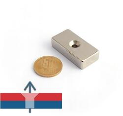 Magneo Smart Magnet neodim bloc 40 x 20 x 10 mm cu gaură îngropată D4, 5 / D9, 46