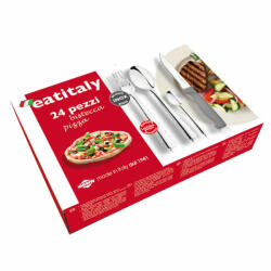 Eat Italy 24 részes, 6 személyes evőeszközkészlet bifsztek / pizzavágó késsel (61410124)