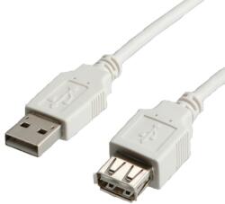 Roline Кабел Roline S3112-250, USB Type A(м) към USB Type A(ж), 1.8m, бежов