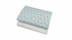 KidsDecor - Set cearceafuri Blue Moon patut bebelus 60x85 cm, cu elastic, din bumbac (CE26085BLMOO)